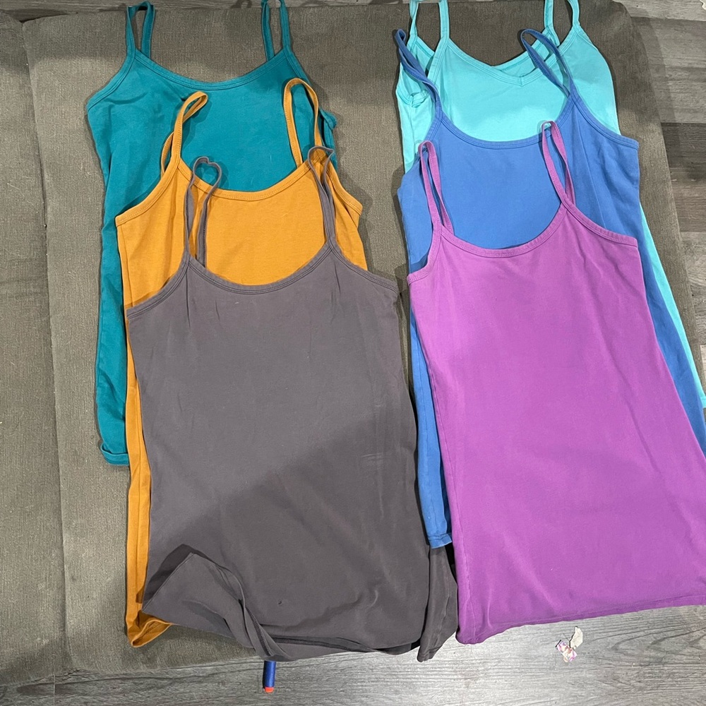 BKE Women's Camisole Tops in Purple, Gray, Teal, and Orange